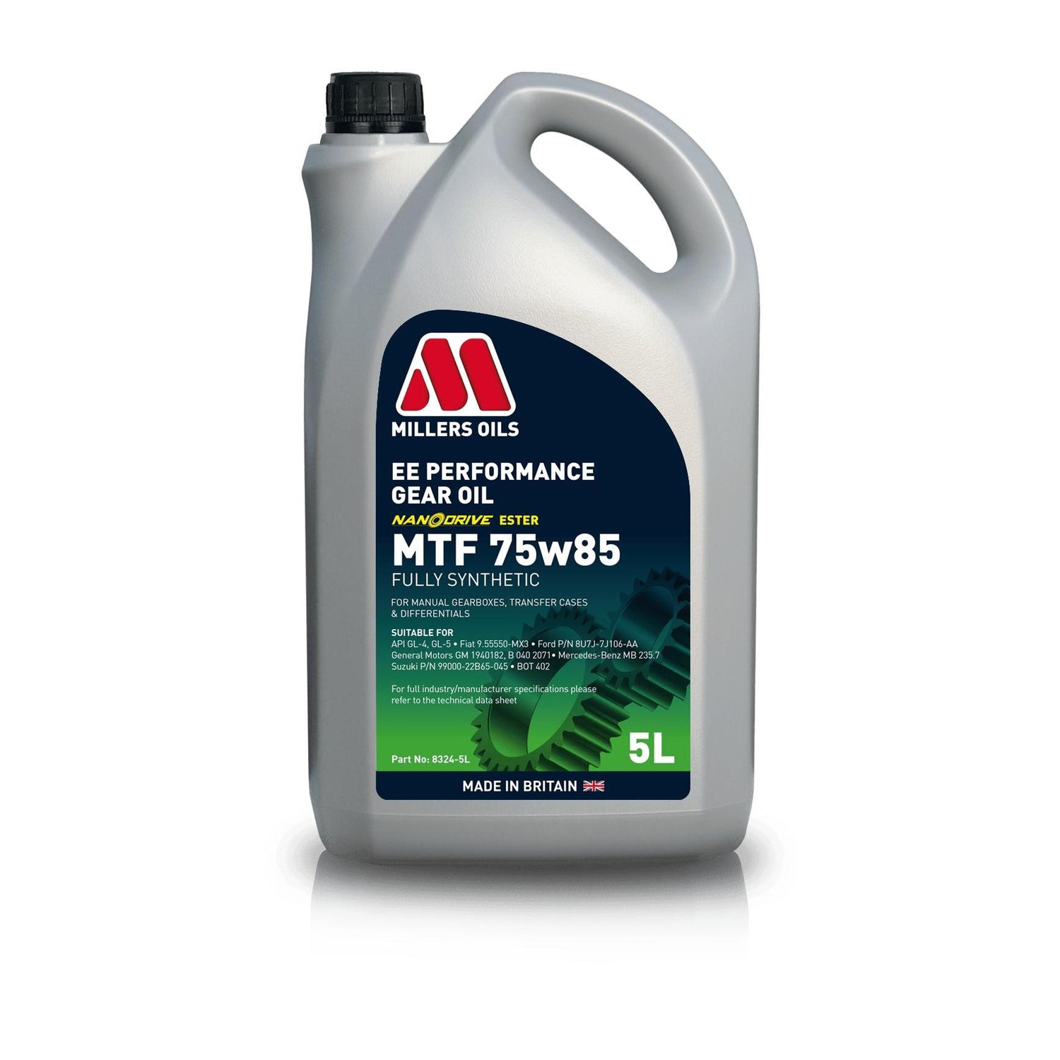 Millers Oils EE Performance MTF 75w85 Manual Gearbox Oil 5L Eco Torque