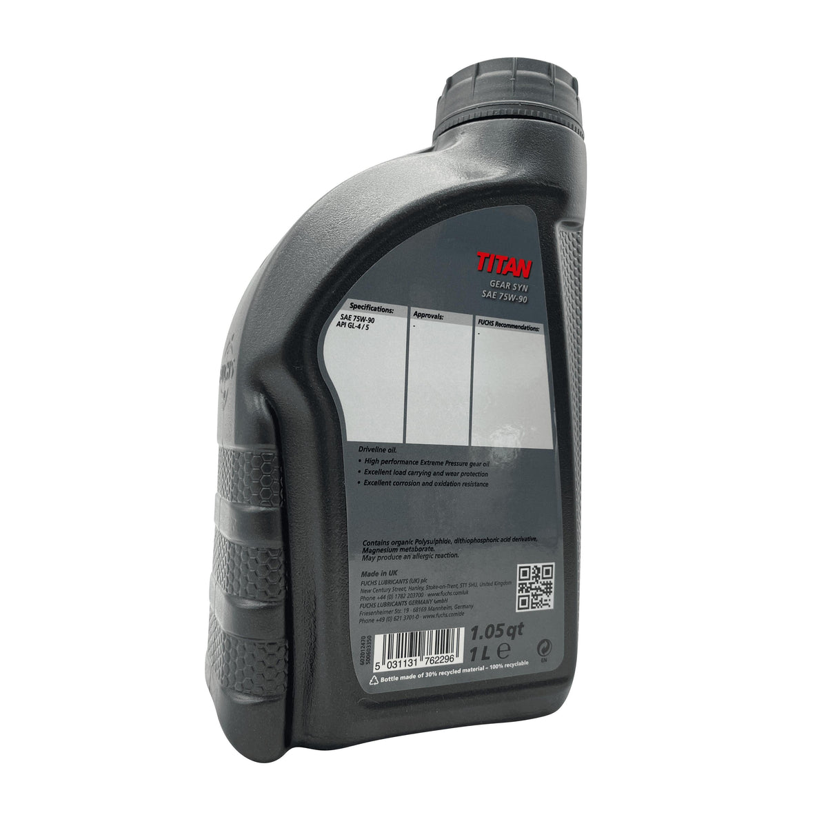 Fuchs Titan Gear Syn 75w-90 Semi Synthetic Driveline Oil Eco Torque