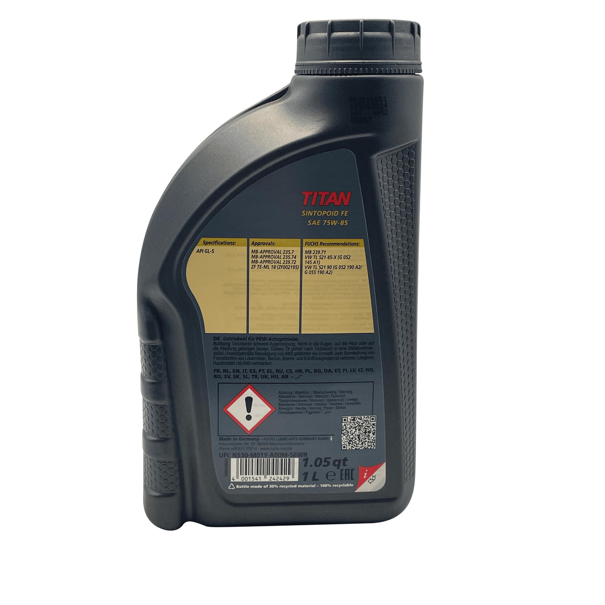 Fuchs Titan Sintopoid FE SAE 75w-85 Transmission Oil Eco Torque