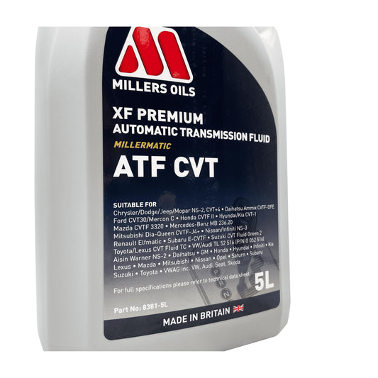 Millers XF Premium ATF CVT Automatic Gearbox Oil Eco Torque