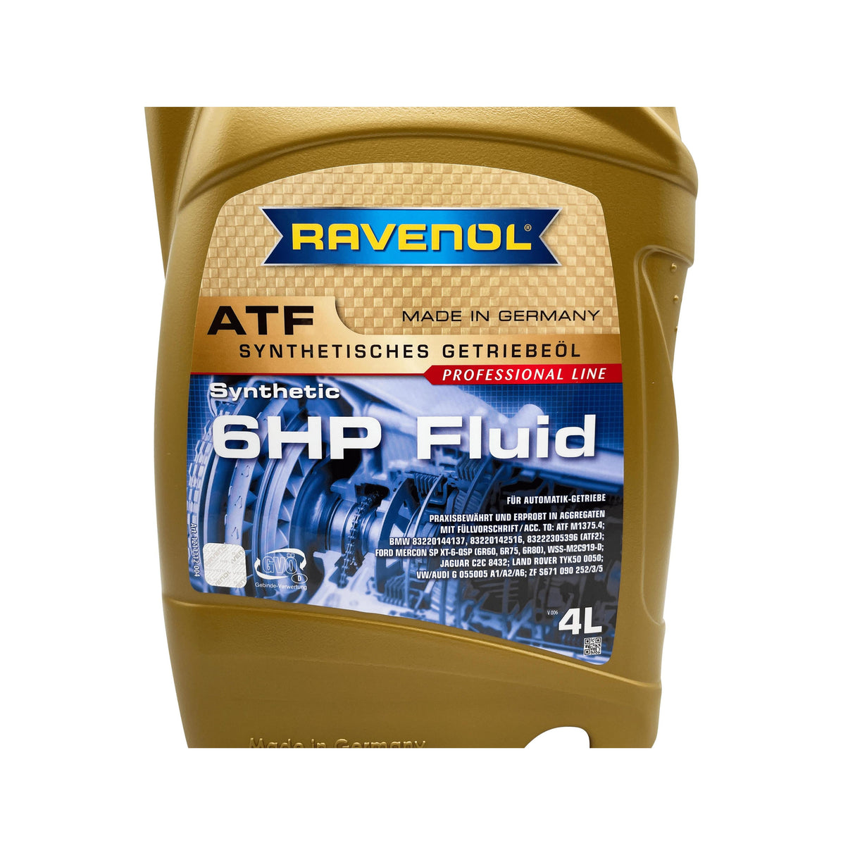 Ravenol ATF 6HP Fully Synthetic Automatic Gearbox Oil 4L Eco Torque