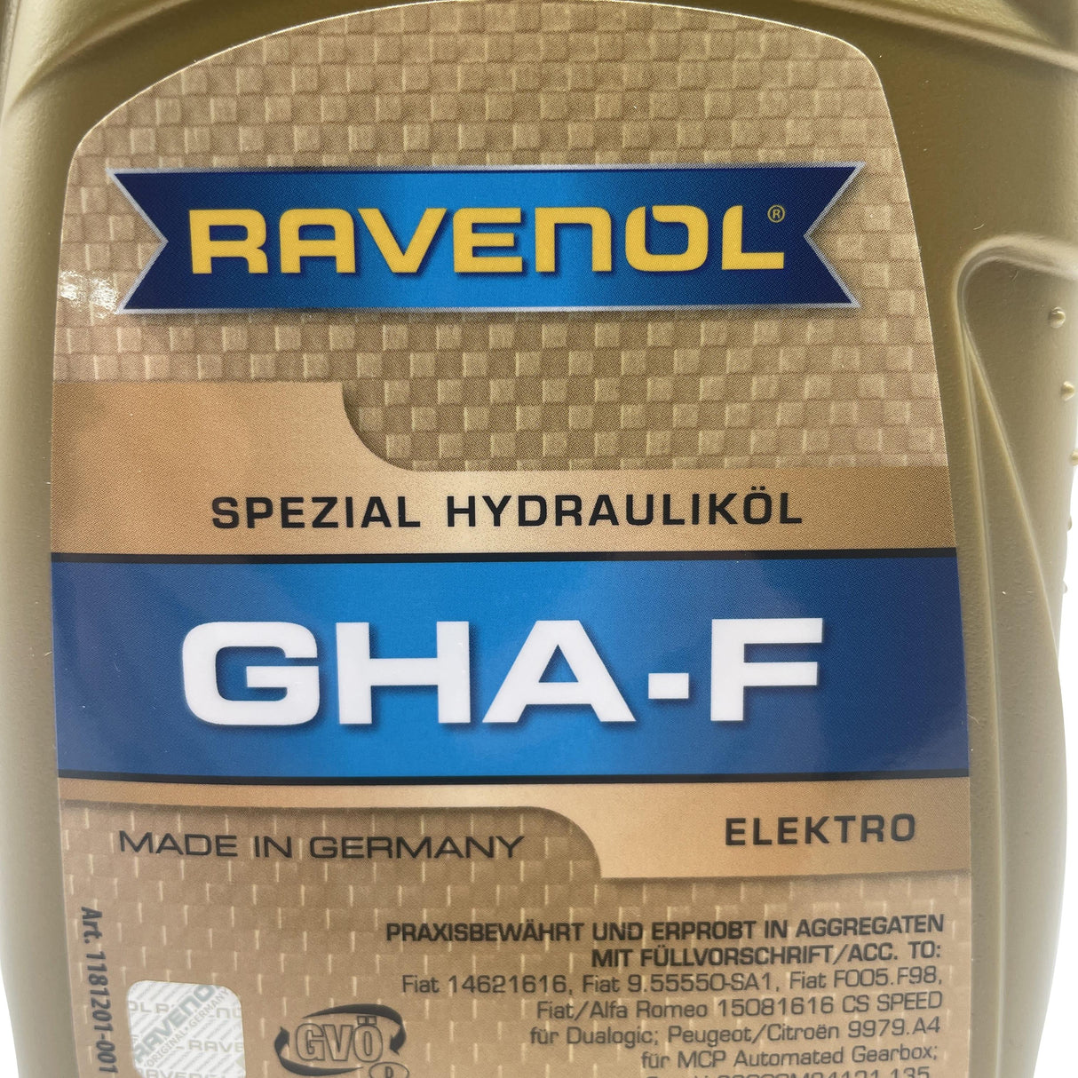Ravenol Oil 1L GHA-F Selespeed and Dualogic Gearbox Actuator Oil 9.55550-SA1 Eco Torque