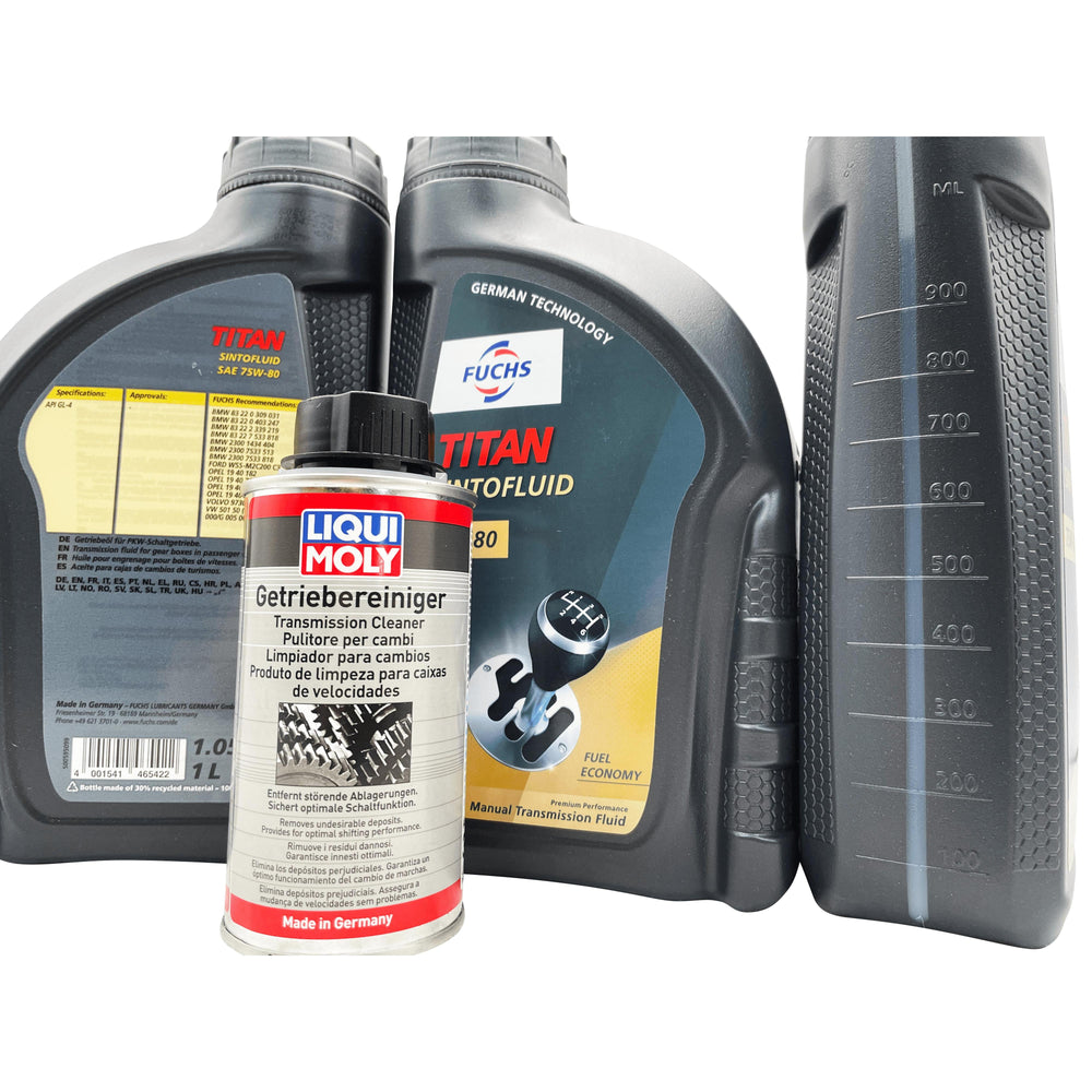 Vauxhall M32 6 Speed Fuchs 75W-80 Gearbox Oil & Cleaner Service Kit For Pre 2012 Manual Models Eco Torque