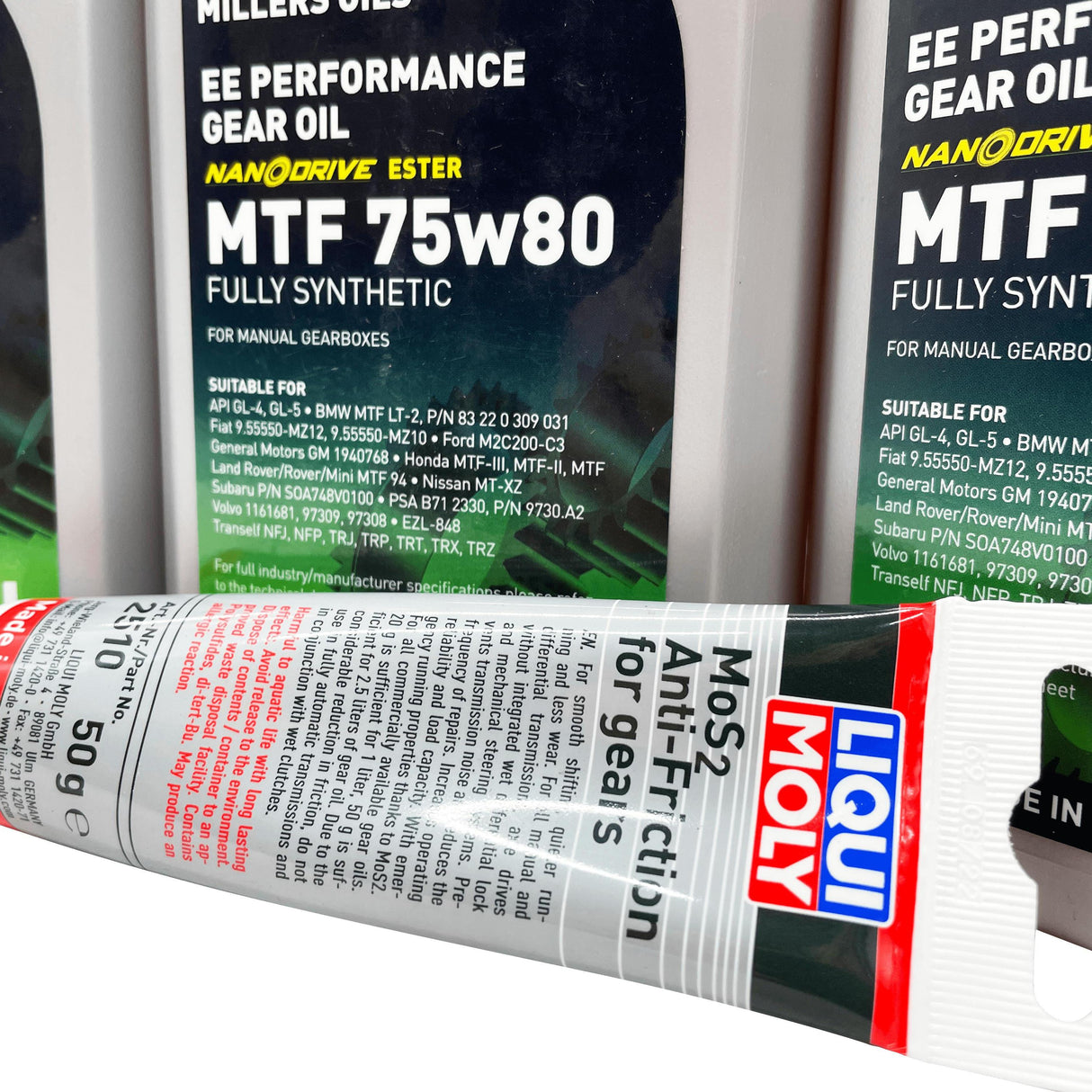 Vauxhall M32 6 Speed Millers 75w80 Gearbox Oil & Additive Service Kit For Pre 2012 Manual Models Eco Torque