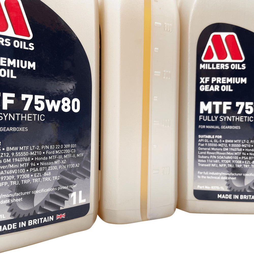 Vauxhall M32 6 Speed Millers XF 75w80 Gearbox Oil Service Kit For Pre 2012 Manual Models Eco Torque