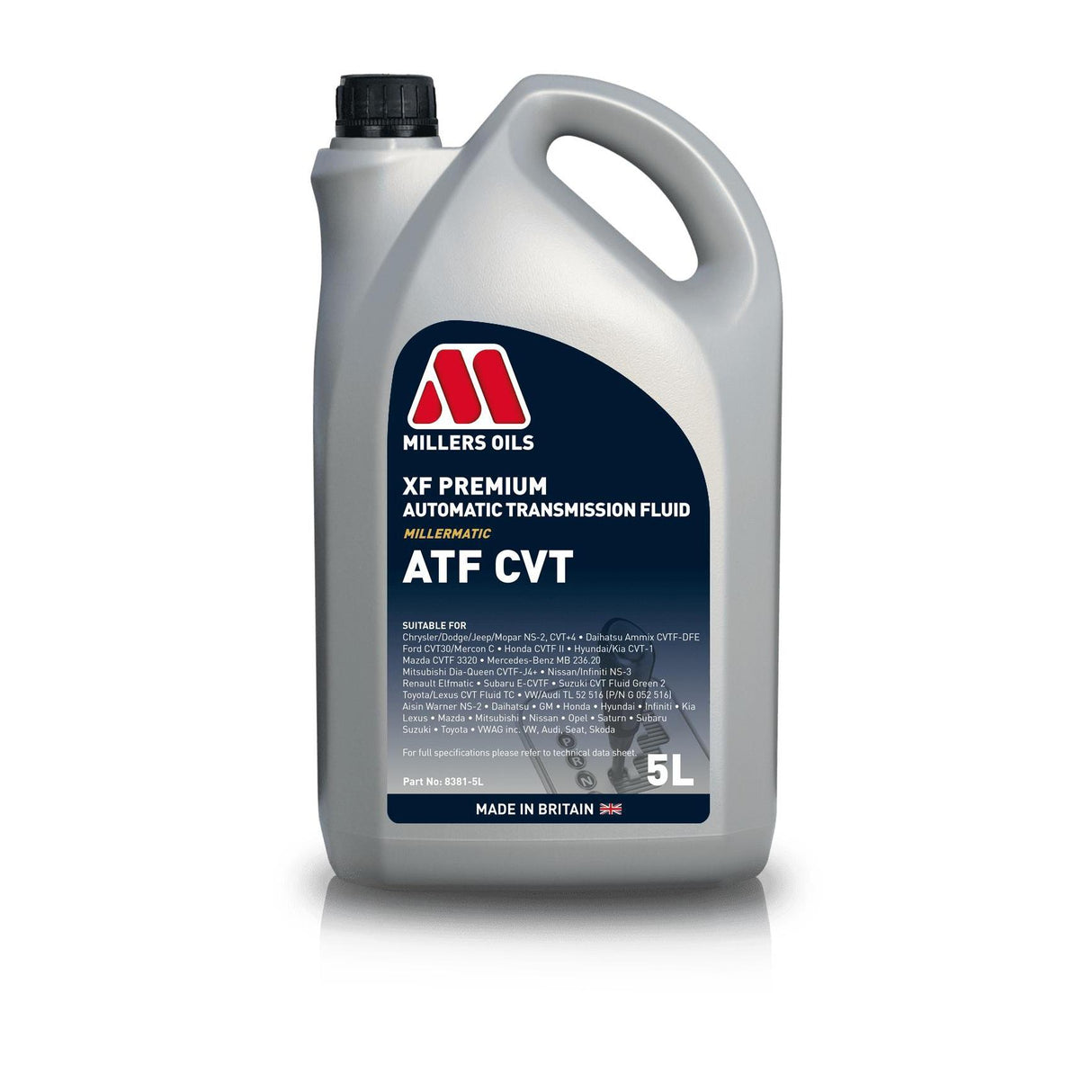 Millers Oils XF Premium ATF CVT Automatic Gearbox Oil 5L Eco Torque