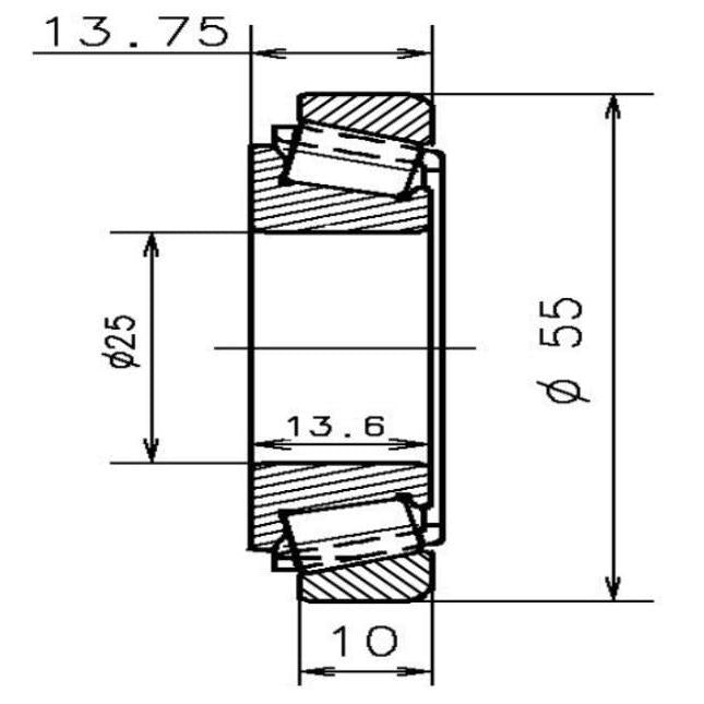 SNR Tapered Roller Bearing EC42192YS02H206 25x55x13mm