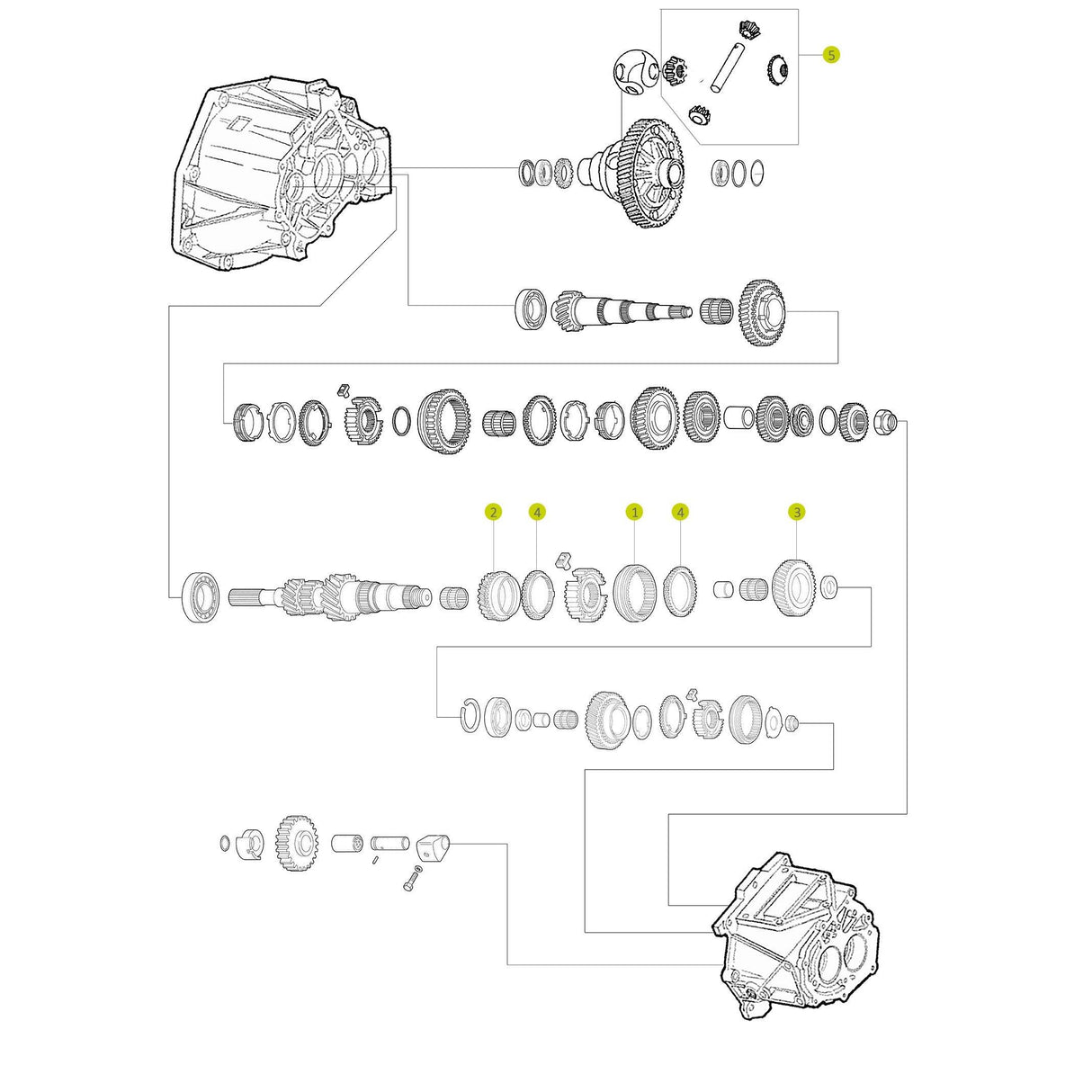 5th Speed Synchronizing Hub for C510 Gearbox 55195576