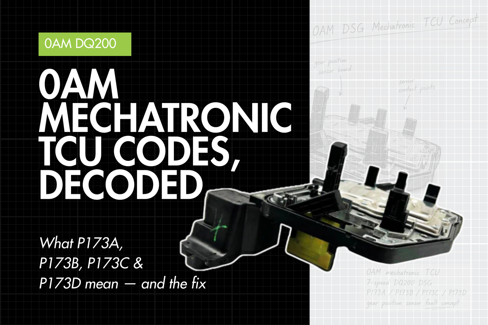 0AM DSG mechatronic TCU fault codes P173A to P173D — Eco Torque blog banner