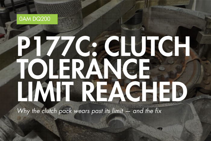 P177C Clutch Tolerance Limit Reached – 0AM DQ200 DSG Gearbox Fault Code