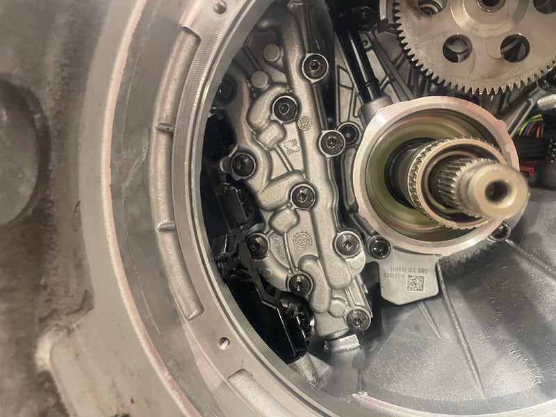Inside view of the clutch area of the 0B5 DSG gearbox Eco Torque