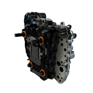 Clean product image of a 0BH DQ500 mechatronic assembly used in DSG gearbox systems
