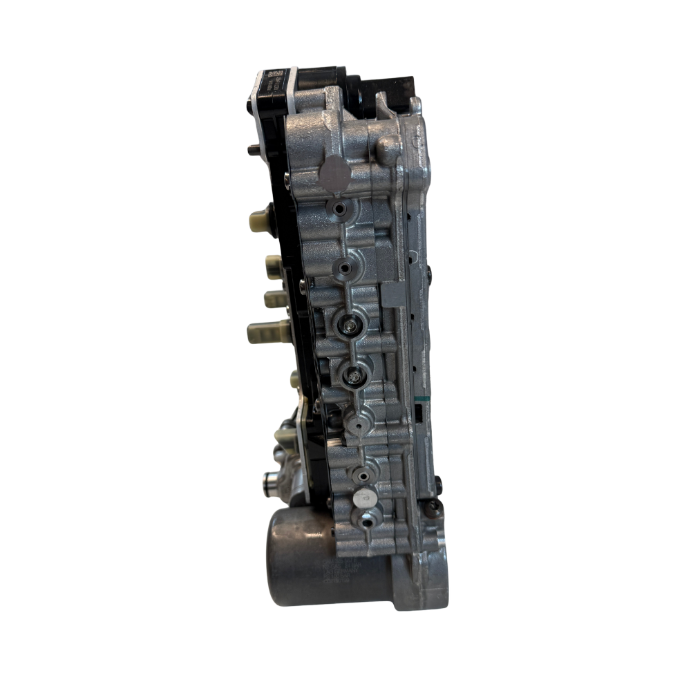 Clean product image of a 0DD DQ400e mechatronic assembly used in hybrid DSG gearbox systems