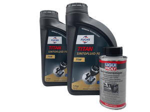 Abarth 500 1.4 T-Jet Gearbox Oil Service Kit Fuchs 75W With Liqui Moly Cleaner Eco Torque