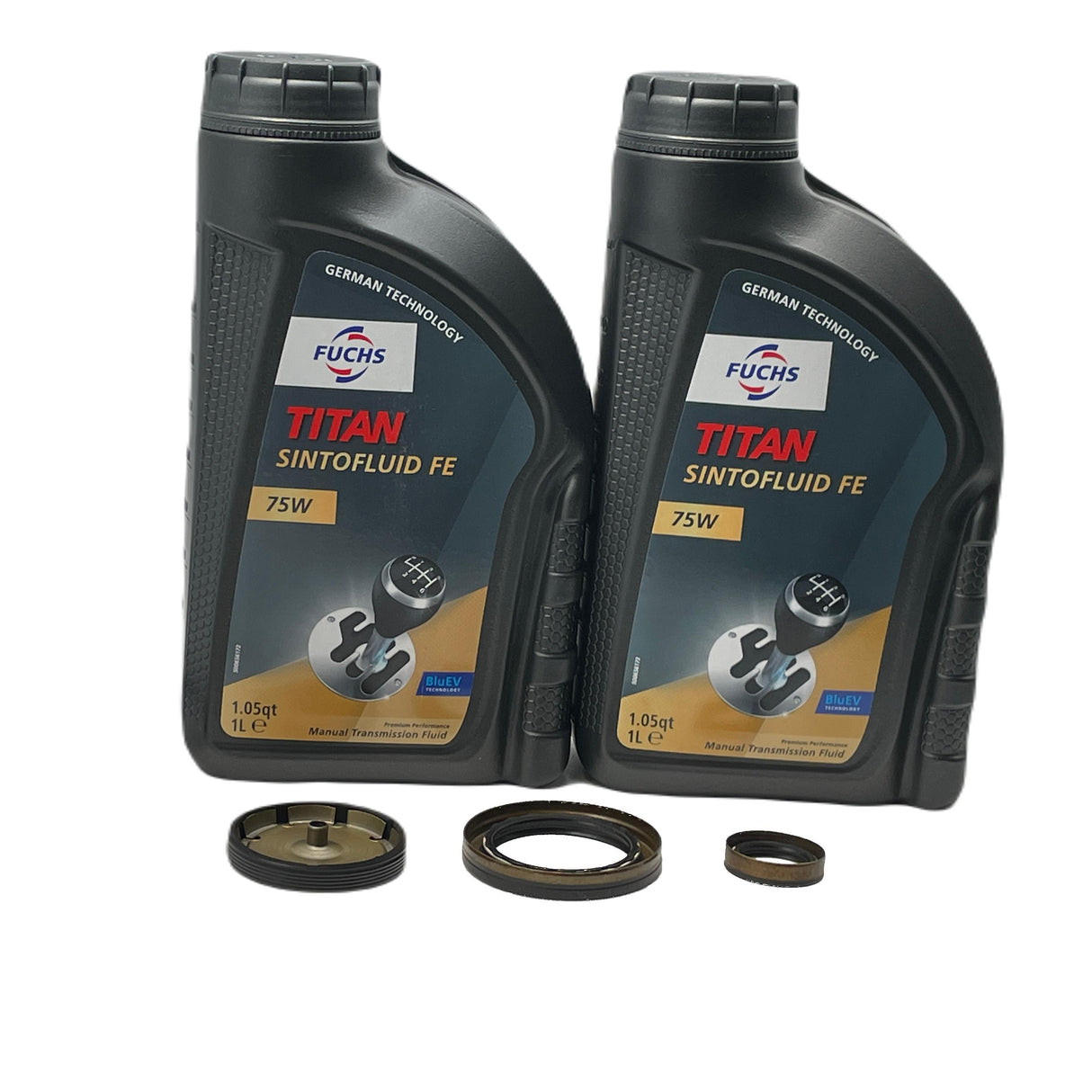 0AM DQ200 DSG 7 SPEED UPGRADED REVERSE SELECTOR FORK KIT INCLUDING INPUT SHAFT SEALS, END CAP, FUCHS 75W TRANSMISSION OIL
