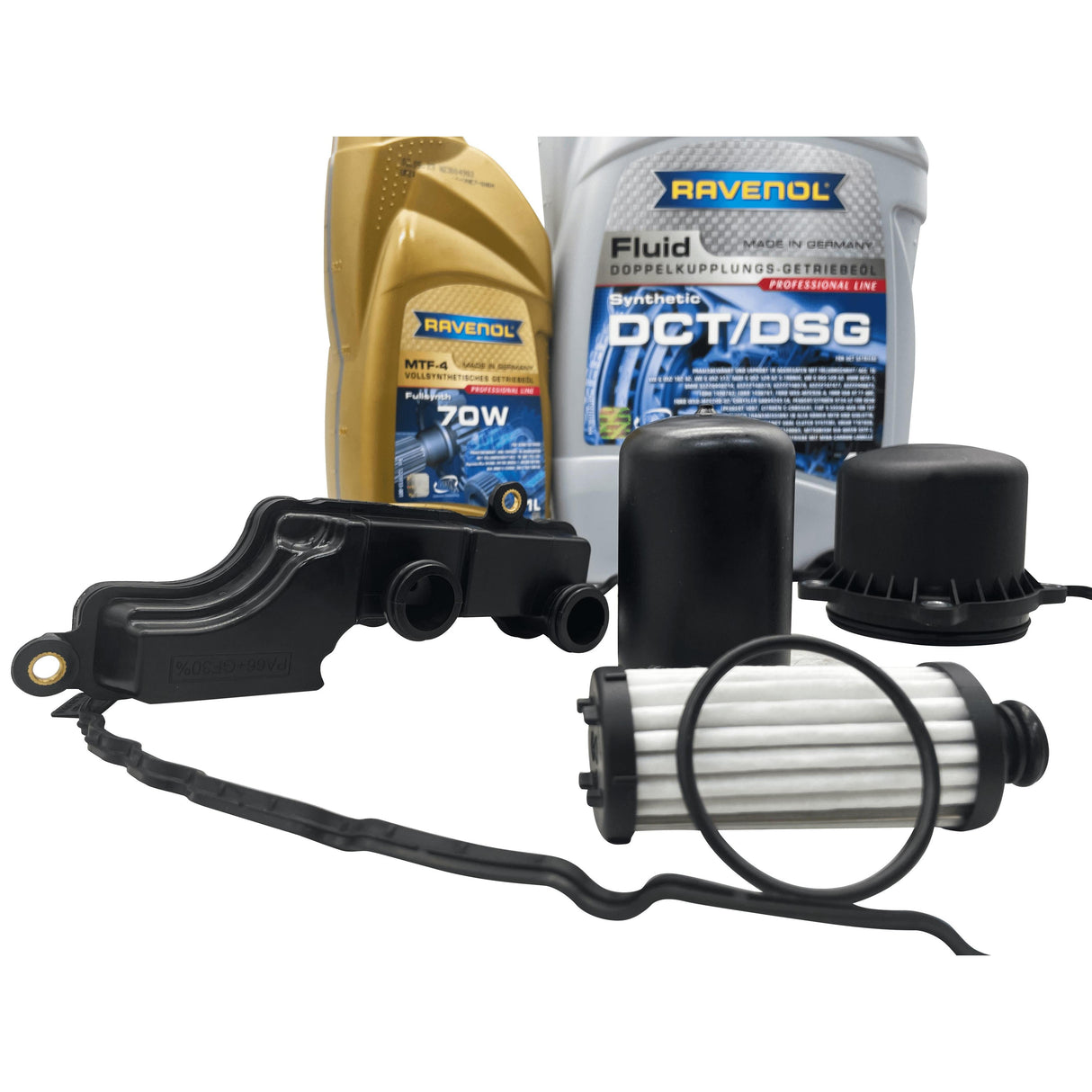 0CK DL382 Audi Automatic Transmission Sump Gasket and Filter Kit With Ravenol DCT/DSG 70W Oil 0CK325421A / 0CK325121D / 0CK325201D / 0CK321371A Eco Torque