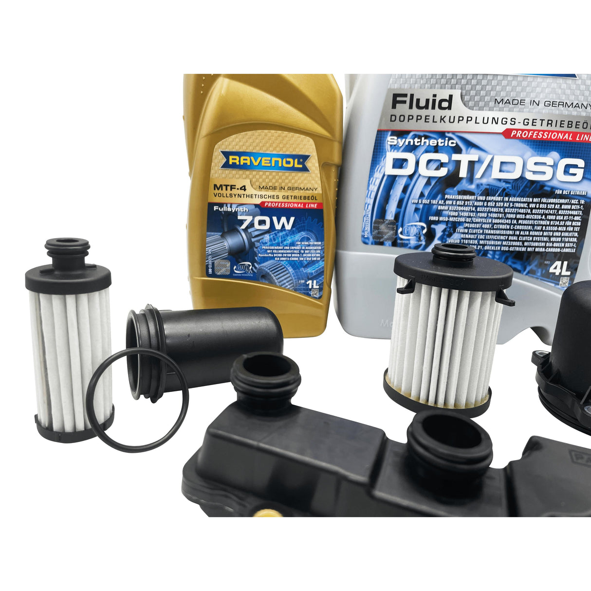 0CK DL382 Audi Automatic Transmission Filter Kit With Cover & Ravenol DCT/DSG & 70W Oil  0CK325421A / 0CK325121D / 0CK325201D Eco Torque