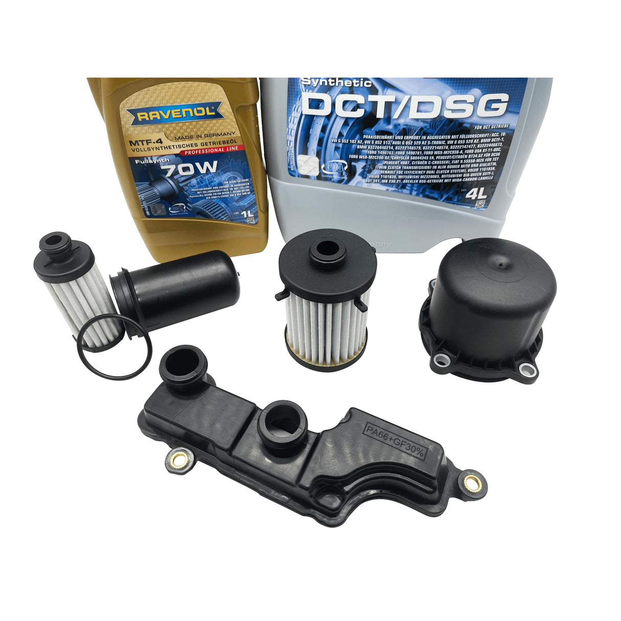 0CK DL382 Audi Automatic Transmission Filter Kit With Cover & Ravenol DCT/DSG & 70W Oil  0CK325421A / 0CK325121D / 0CK325201D Eco Torque