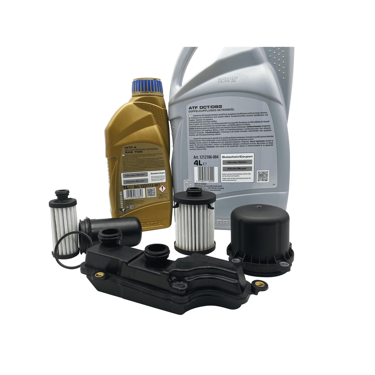 0CK DL382 Audi Automatic Transmission Filter Kit With Cover & Ravenol DCT/DSG & 70W Oil  0CK325421A / 0CK325121D / 0CK325201D Eco Torque