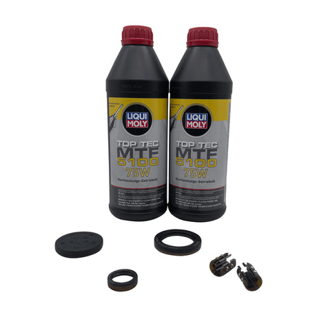 DSG 7 Speed Reverse Selector Fork Slider Bearing Repair Kit 0AM DQ200 Inc Input Shaft Seals End Cap & Liqui Moly Transmission Oil Eco Torque