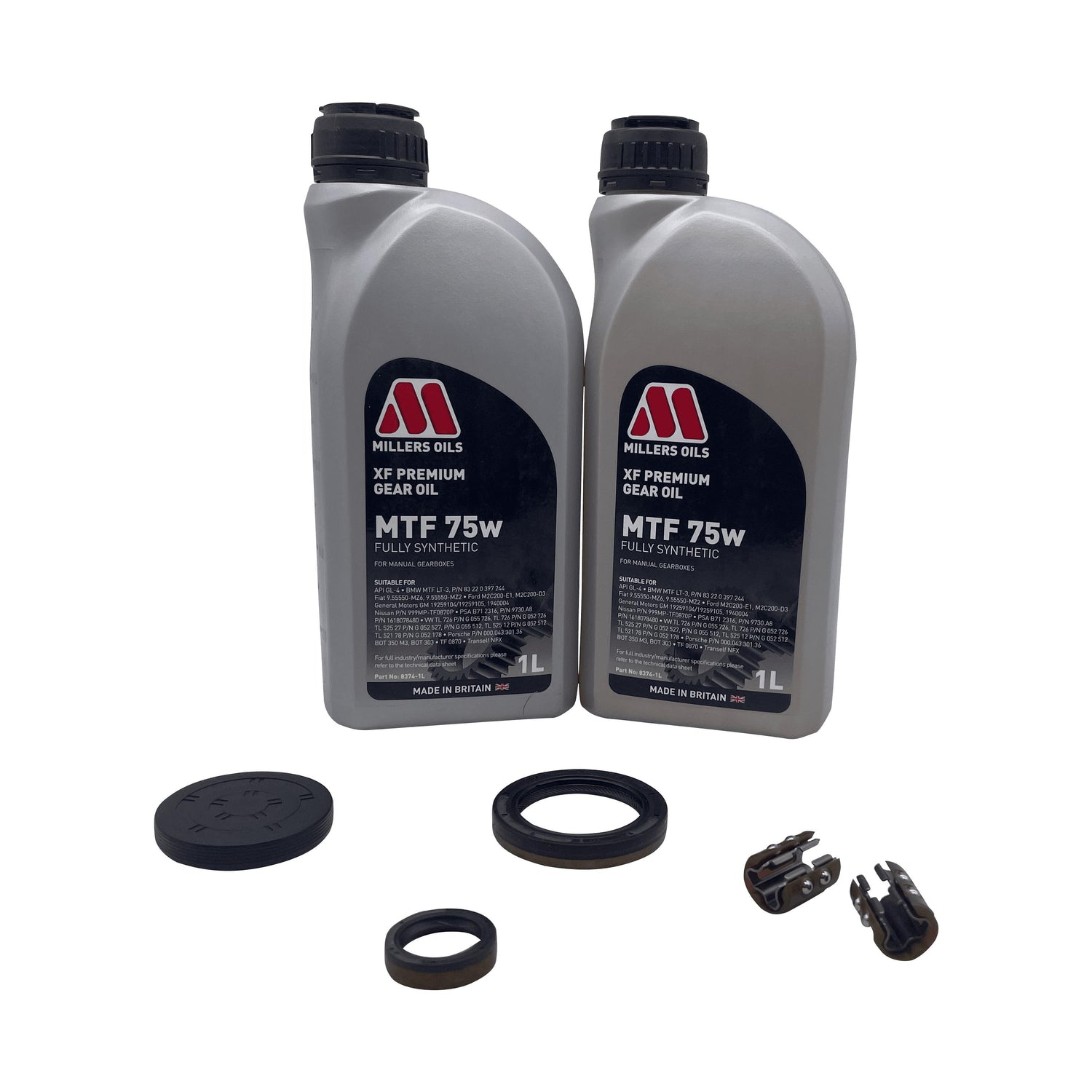 DSG 7 Speed Reverse Selector Fork Slider Bearing Repair Kit 0AM DQ200 Inc Input Shaft Seals End Cap & Millers Transmission Oil Eco Torque