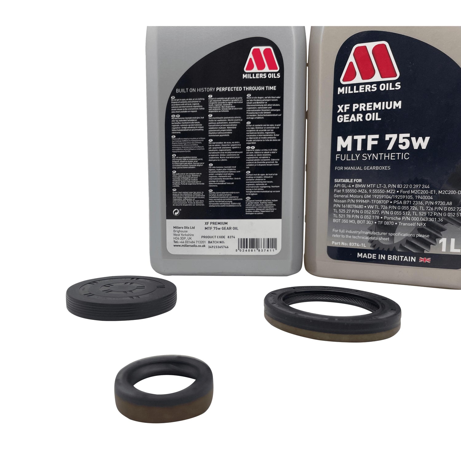 DSG 7 Speed Reverse Selector Fork Slider Bearing Repair Kit 0AM DQ200 Inc Input Shaft Seals End Cap & Millers Gearbox Oil Eco Torque