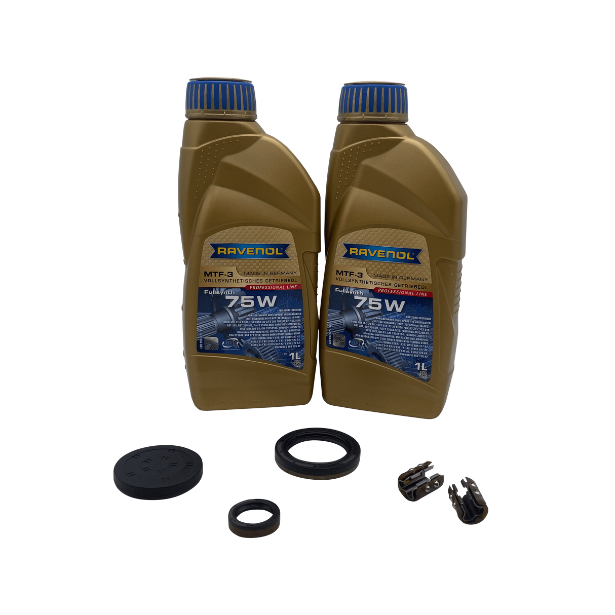 DSG 7 Speed Reverse Selector Fork Slider Bearing Repair Kit 0AM DQ200 Inc Input Shaft Seals End Cap & Ravenol Oil Eco Torque