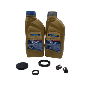 DSG 7 Speed Reverse Selector Fork Slider Bearing Repair Kit 0AM DQ200 Inc Input Shaft Seals End Cap & Ravenol Oil Eco Torque