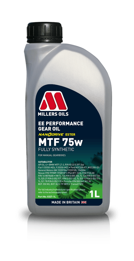 Millers Oils EE Performance MTF 75W Manual Gearbox Oil 1L Eco Torque