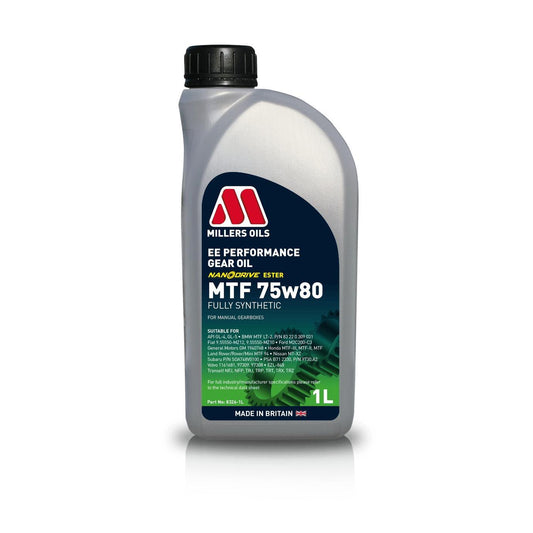 Millers Oils EE Performance MTF 75w80 Manual Gearbox Oil 1L Eco Torque