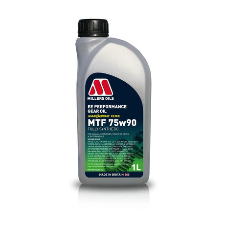 Millers Oils EE Performance MTF 75w90 Manual Gearbox Oil 1L eco torque