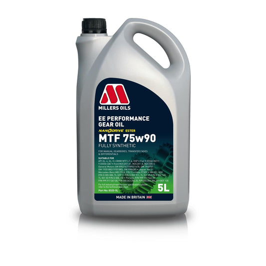 Millers Oils EE Performance MTF 75w90 Manual Gearbox Oil 5L eco torque
