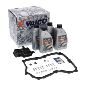 VAICO 09P AQ450 automatic transmission service kit with ATF and fittings