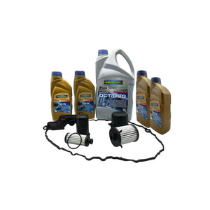 0CK DL382 Audi Automatic Transmission Sump Gasket and Filter Kit With Ravenol DCT/DSG 70W Oil 0CK325421A / 0CK325121D / 0CK325201D / 0CK321371A Eco Torque