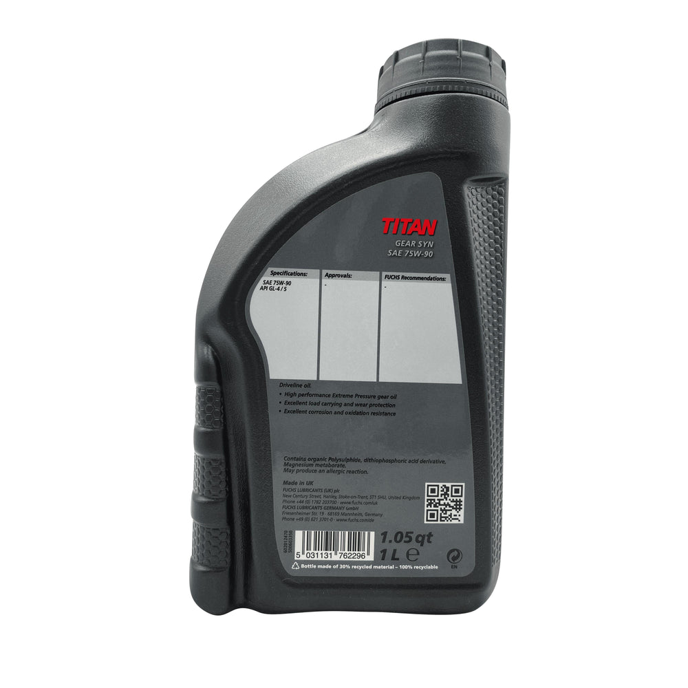 Fuchs Titan Gear Syn 75w-90 Semi Synthetic Driveline Oil Eco Torque