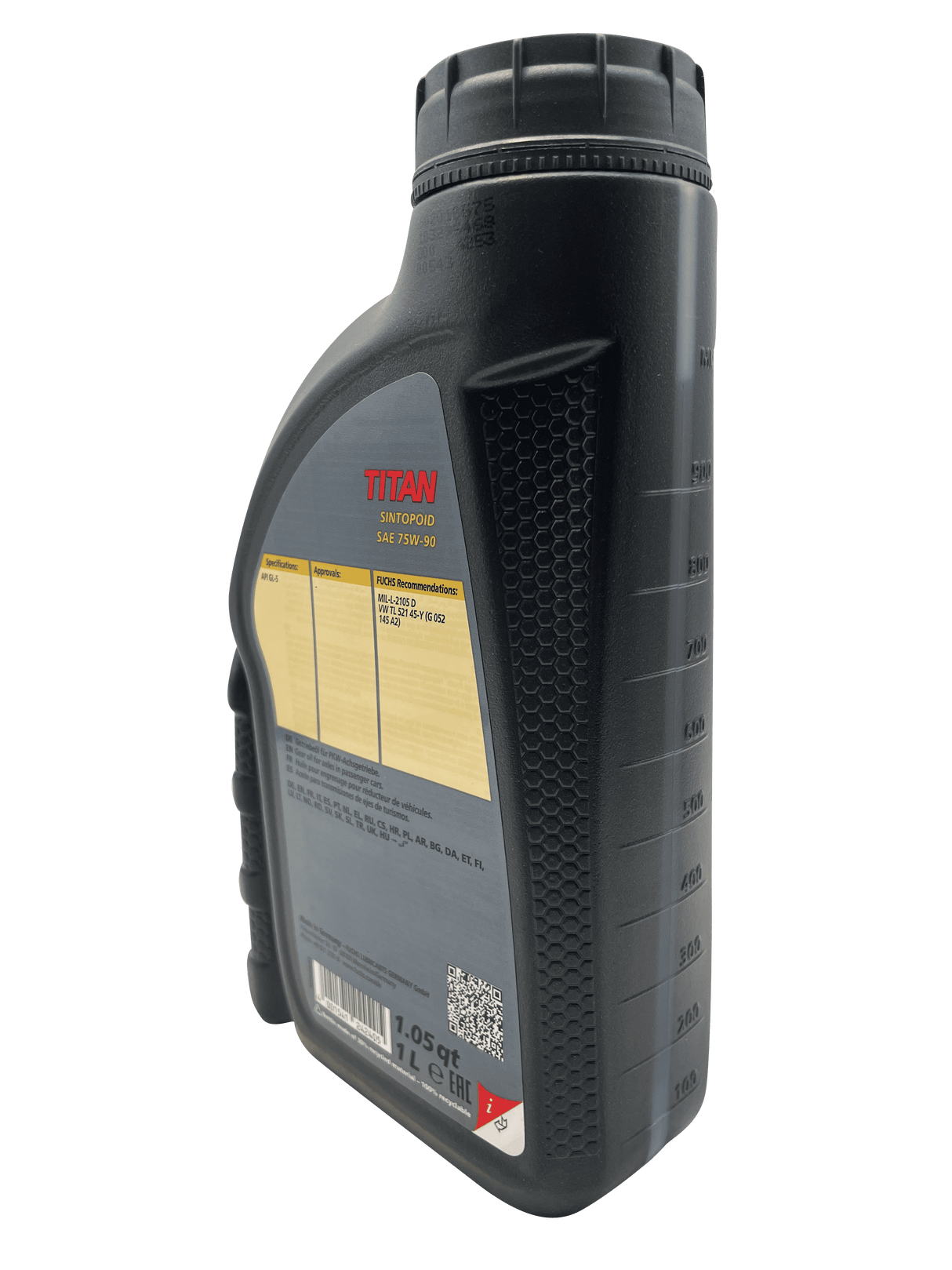 Fuchs Titan Sintopoid SAE 75w-90 Synthetic Rear Axle Transmission Oil Eco Torque