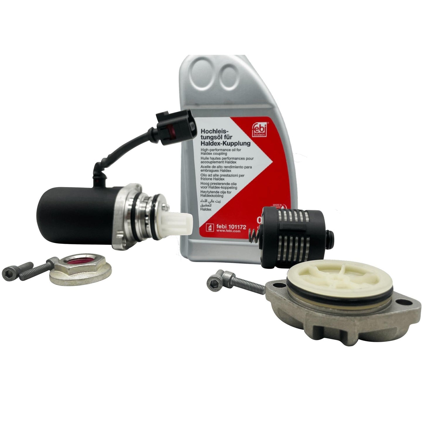 Haldex Generation 2 & 3 Pump With Febi Bilstein Oil and Filter Kit For Volvo 30783079 / 8V41-4C019-AA Eco Torque