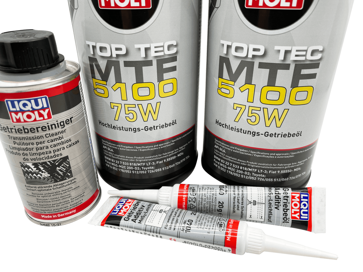 Abarth 500 T-Jet Gearbox Oil Service Kit Liqui Moly 75W With Cleaner & Additive Eco Torque