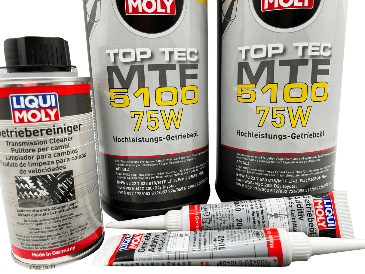 Abarth 500 T-Jet Gearbox Oil Service Kit Liqui Moly 75W With Cleaner & Additive Eco Torque