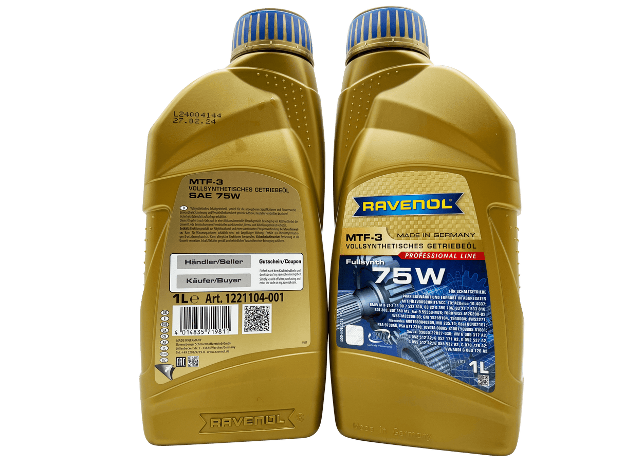 BMW 1 Series Convertible E88 ZF GS6-37BZ/DZ Manual 6 Speed Gearbox Oil Service Kit Ravenol 75W Eco Torque