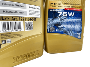 BMW X1 F48 sDrive Manual 6 Speed Gearbox Oil Service Kit Ravenol 75W Eco Torque