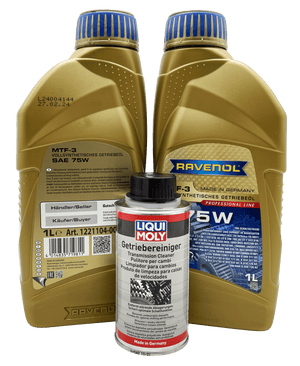 Abarth 500 1.4 T-Jet Gearbox Oil Service Kit Ravenol 75W With Liqui Moly Cleaner Eco Torque