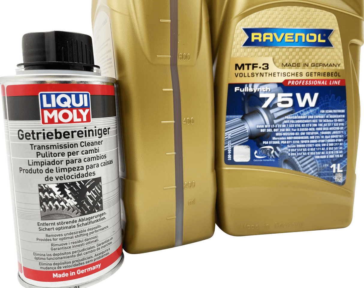 Abarth 500 1.4 T-Jet Gearbox Oil Service Kit Ravenol 75W With Liqui Moly Cleaner Eco Torque