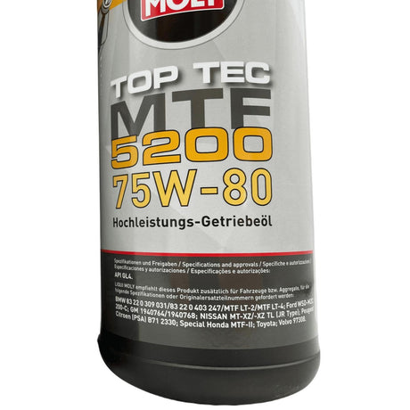 Liqui Moly Top Tec Manual Transmission Oil 5200 75w-80 1L Eco Torque