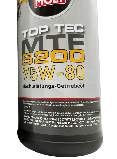 Liqui Moly Top Tec Manual Transmission Oil 5200 75w-80 1L Eco Torque