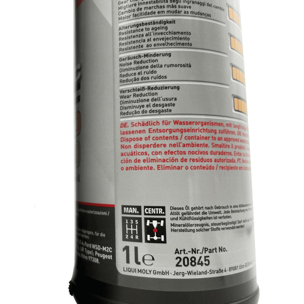 Liqui Moly Top Tec Manual Transmission Oil 5200 75w-80 1L Eco Torque