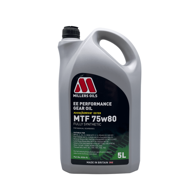 Millers EE Performance MTF 75w80 Fully Synthetic Gearbox Oil 5 Litres Eco Torque