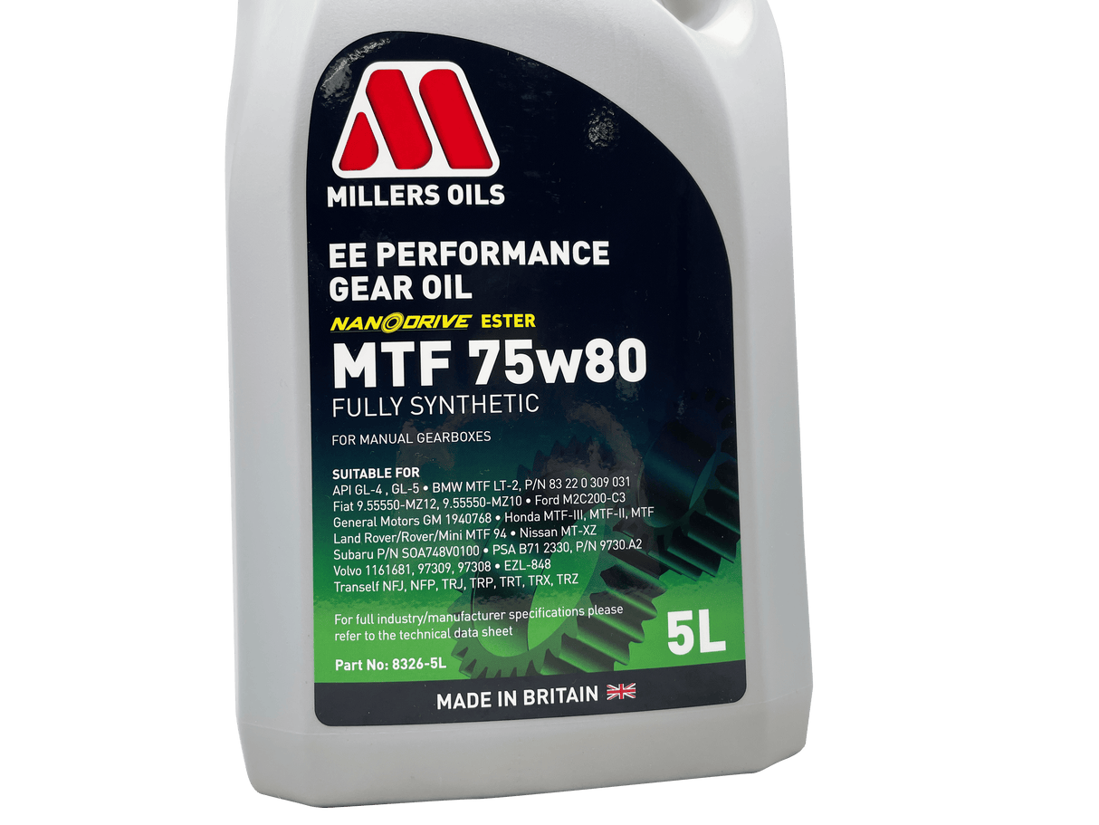 Millers EE Performance MTF 75w80 Fully Synthetic Gearbox Oil 5 Litres Eco Torque