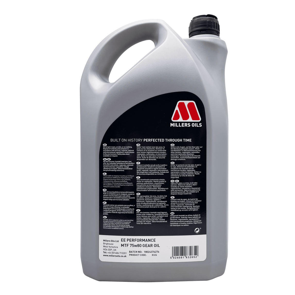 Millers EE Performance MTF 75w80 Fully Synthetic Gearbox Oil 5 Litres Eco Torque