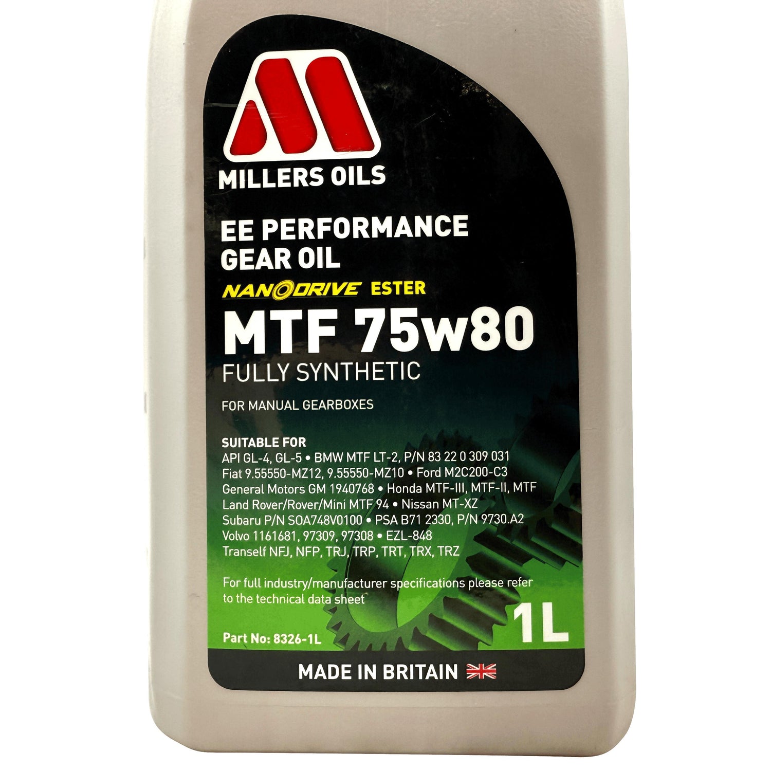 Millers EE Performance MTF 75w80 Gearbox Oil 1L Eco Torque